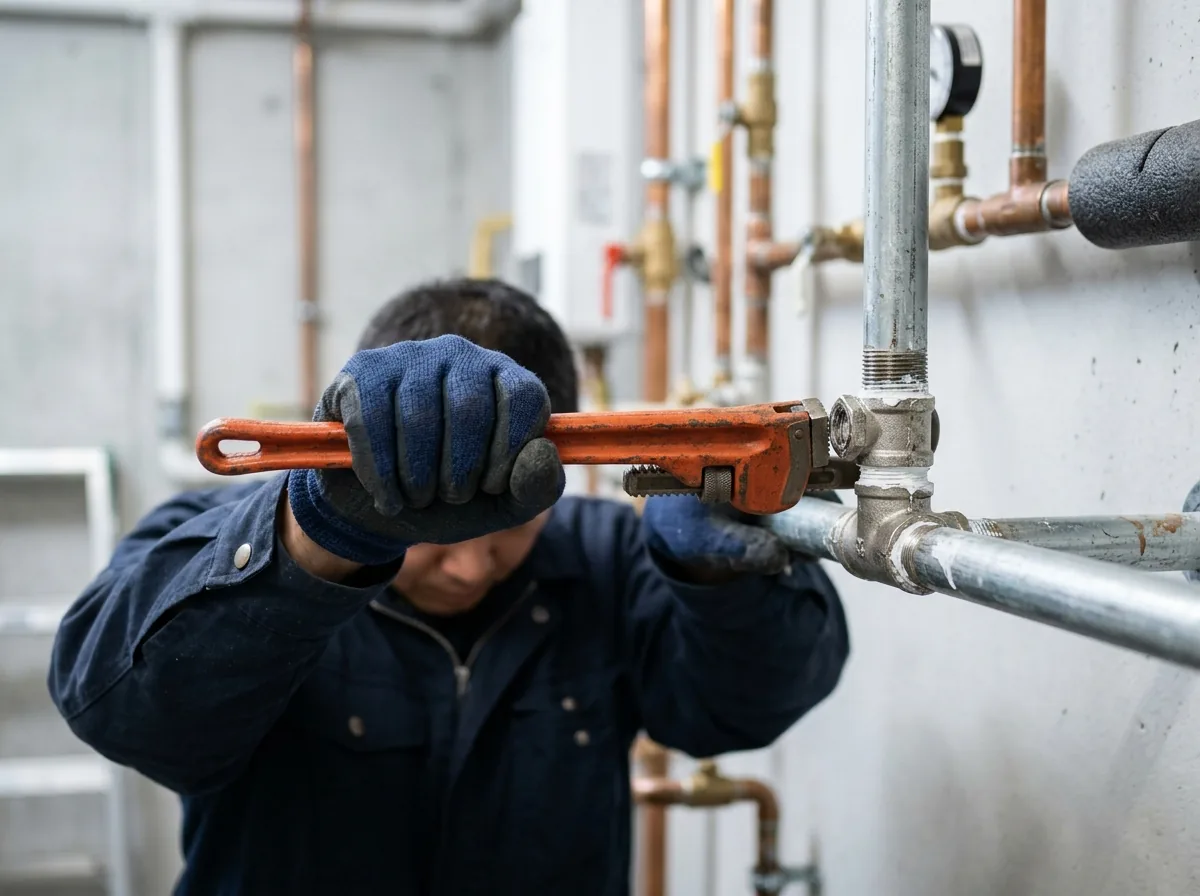 水道配管工事の作業のイメージ